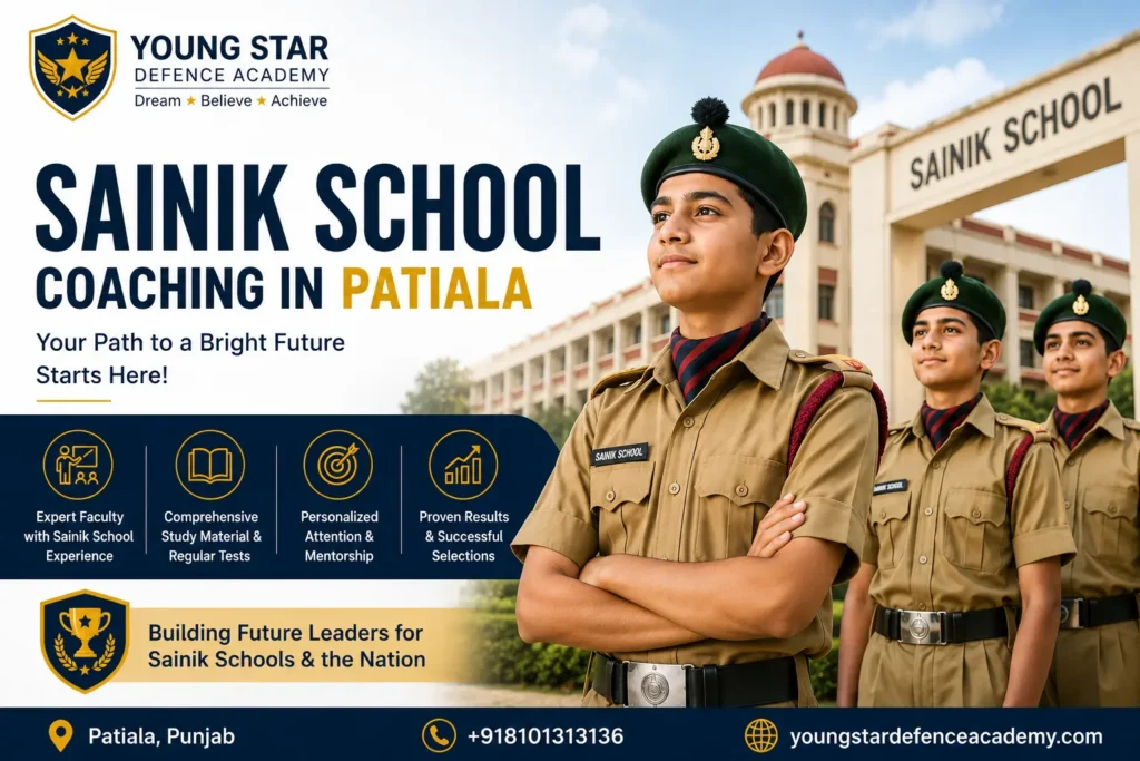 Sainik School Coaching in Patiala 11 Sainik School Coaching in Patiala by Young Star Defence Academy with cadet students