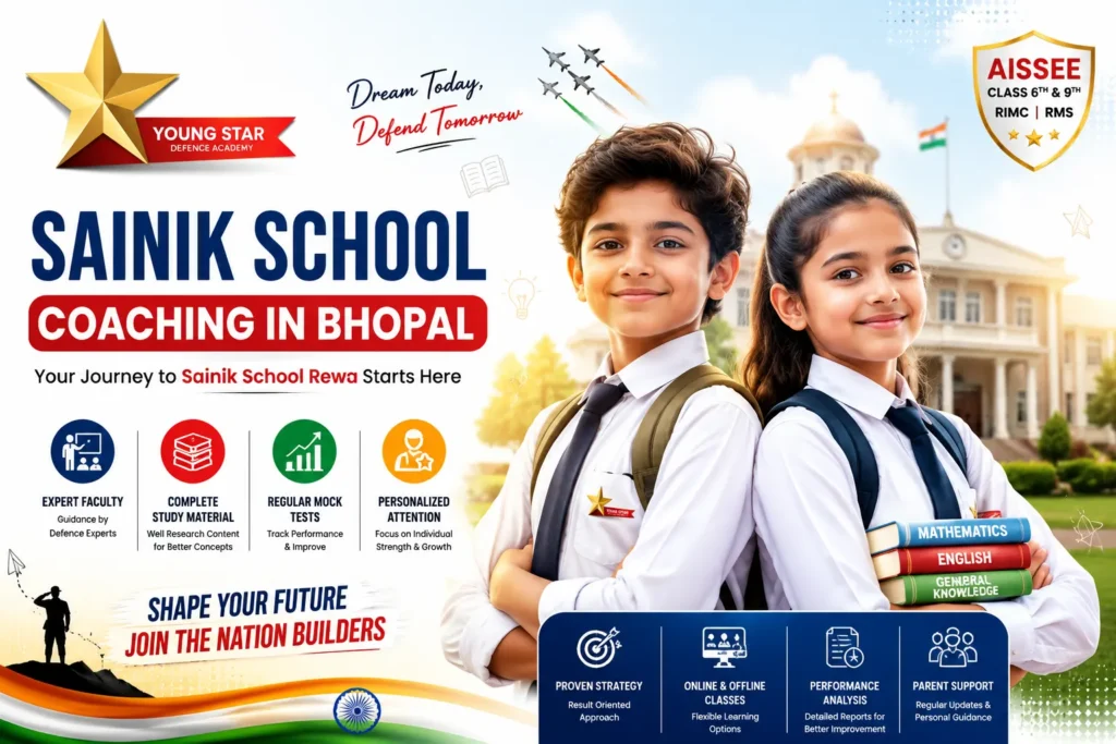 best sainik school | rimc | military school coaching in Bhopal 6 Sainik School Coaching in Bhopal for AISSEE, RMS and RIMC preparation with students and Young Star Defence Academy