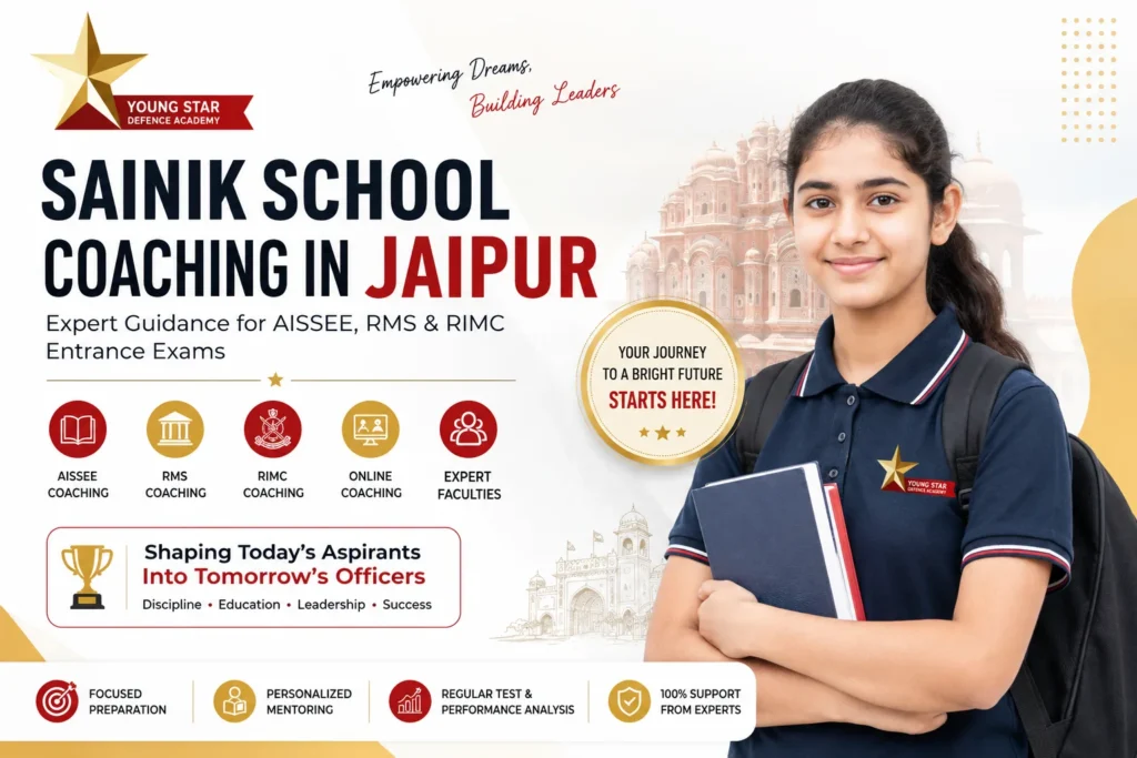 best sainik school | rimc | military school coaching in Jaipur 2 Student preparing for Sainik School entrance exam with expert AISSEE, RMS and RIMC coaching in Jaipur by Young Star Defence Academy