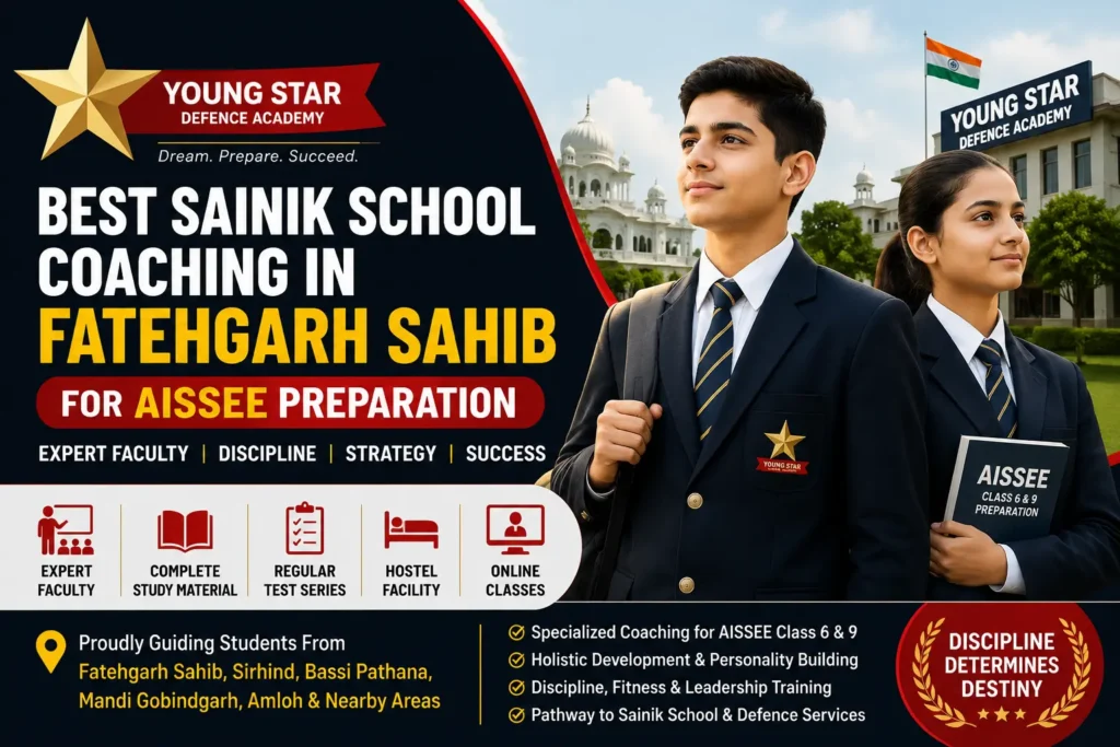 Best Sainik School Coaching in Fatehgarh Sahib for AISSEE Preparation 20 Best Sainik School coaching in Fatehgarh Sahib for AISSEE preparation with hostel and online classes