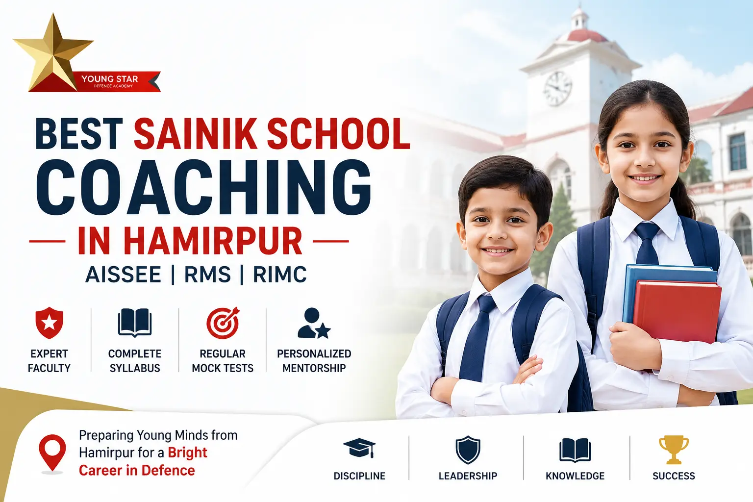 Best Sainik School Coaching in Hamirpur Himachal Pradesh for AISSEE RMS and RIMC Preparation at Young Star Defence Academy