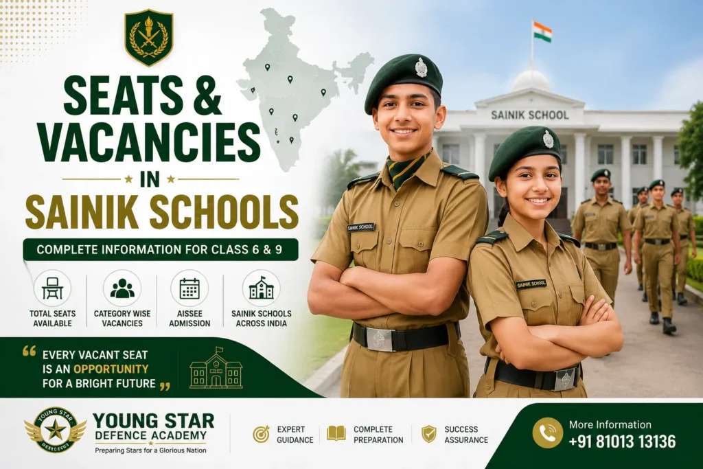 Sainik School Seats & Vacancies 11 Seats and vacancies in Sainik Schools for Class 6 and 9 admission