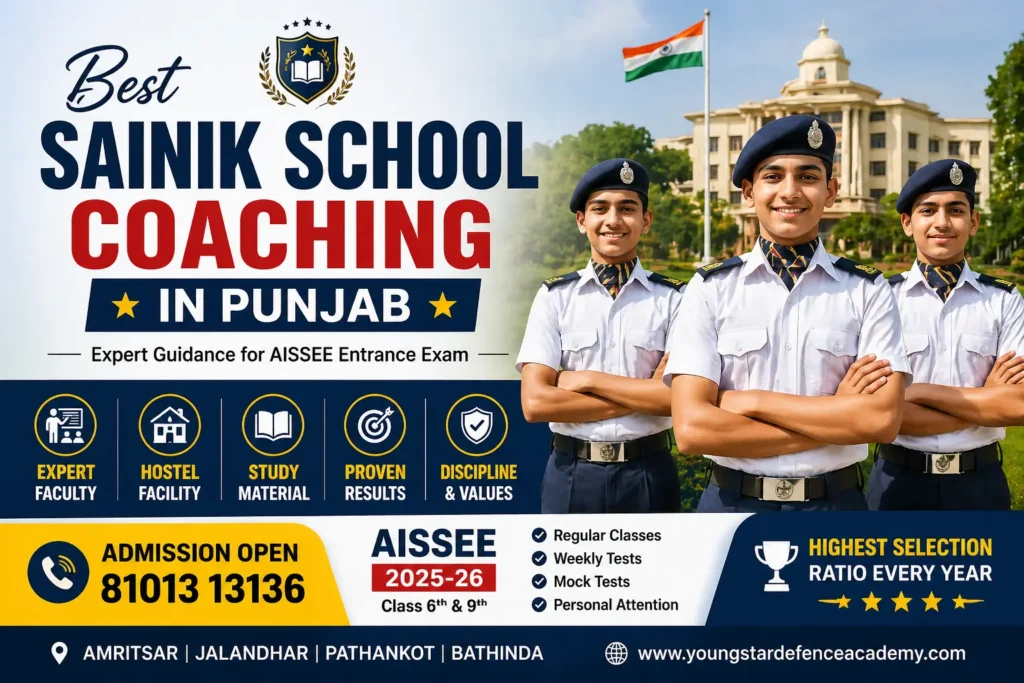 Best Sainik School Coaching In Punjab 1 Best Sainik School Coaching in Punjab with hostel facility and AISSEE preparation