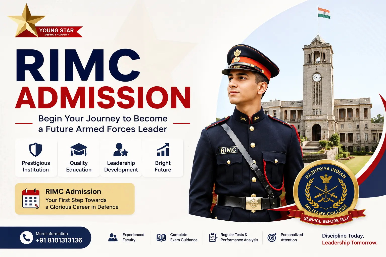 RIMC Admission Guide for Class 8 Entrance Exam by Young Star Defence Academy