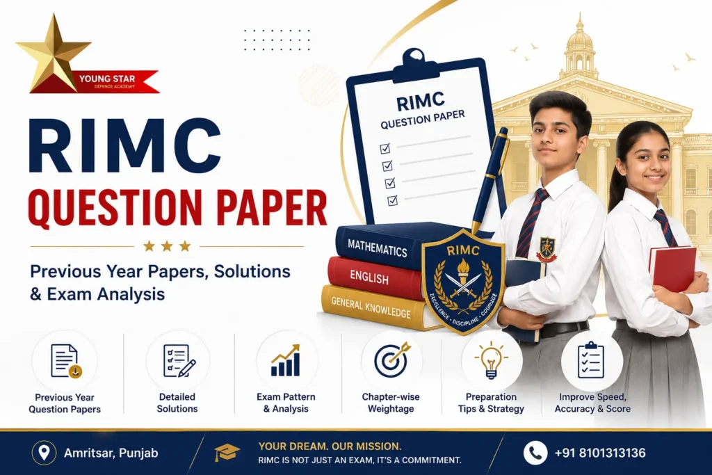 rimc question paper 3 RIMC Question Paper PDF with Previous Year Papers, Solutions and Exam Analysis by Young Star Defence Academy Amritsar