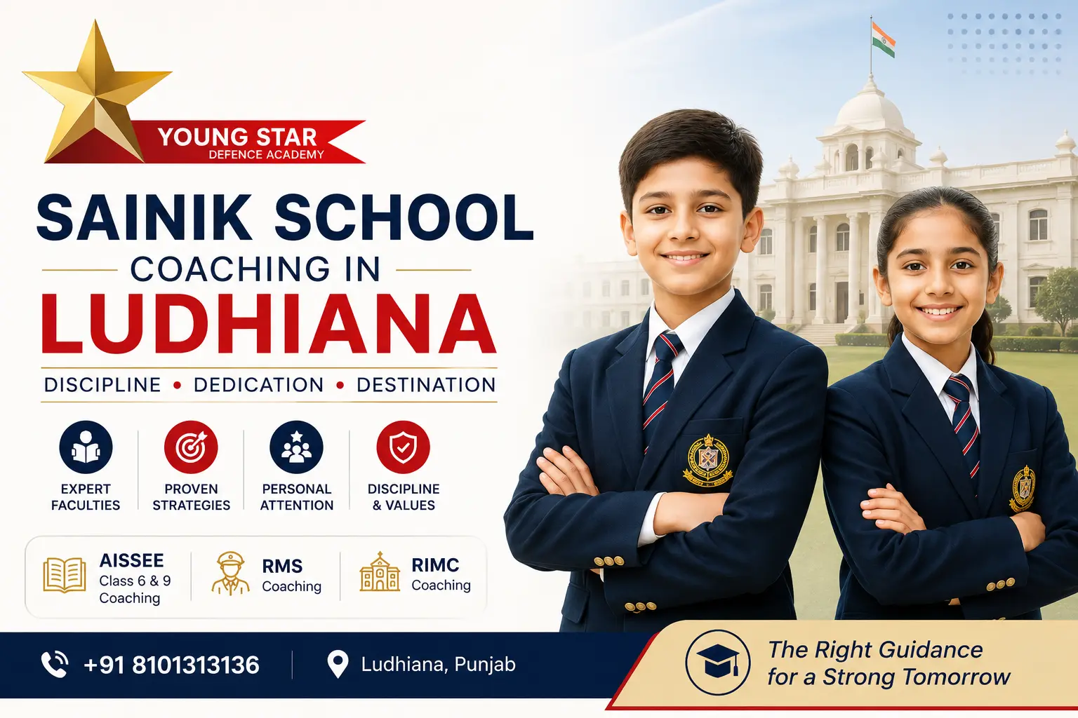 Sainik School coaching in Ludhiana - Young Star Defence Academy residential campus